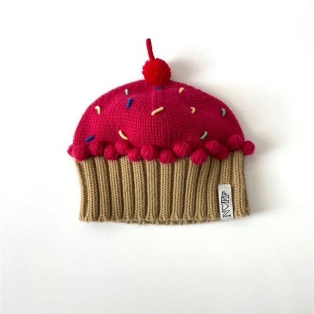 Neff Cupcake Knit Beanie Cherry On Top Multicolor Winter Cake Hat NWOT